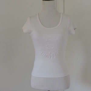 VIVACE WHITE CAP SLEEVE STRETCH TOP